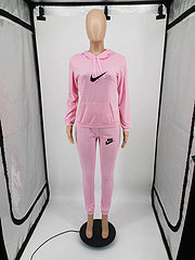 Printed sports suit two-piece set