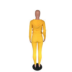 Autumn style hooded pocket zipper fashion casual sports two-piece suit
