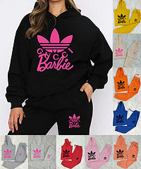 Hooded pocket zipper fashion casual sports two-piece Autumn style suit