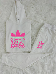Hooded pocket zipper fashion casual sports two-piece Autumn style suit