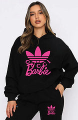 Hooded pocket zipper fashion casual sports two-piece Autumn style suit