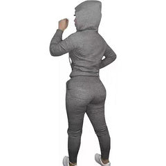 Embroidery Sportswear Slim Fit Fashion Casual Two-piece Set
