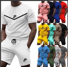 Summer new men's trendy short-sleeved suits with men's clothing 2024