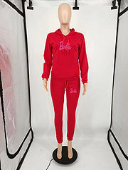 Printed sportswear slim fit fashion casual two piece