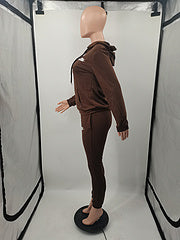Plus size women's clothing embroidery craftsmanship Sportswear slim fit fashionable casual two-piece suit