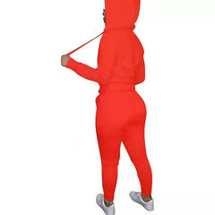 Embroidery Sportswear Slim Fit Fashion Casual Two-piece Set