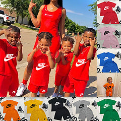 Summer suits sports children sportswear handsome boys and girls 2024 summer clothing