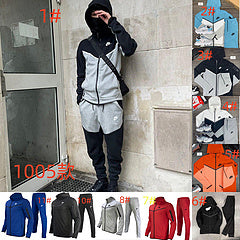 Men's color matching sports casual suit