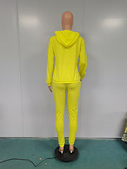 Embroidery Sportswear Slim Fit Fashion Casual Two-piece Set