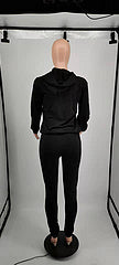Printed sports suit two-piece set