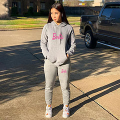 Printed sportswear slim fit fashion casual two piece